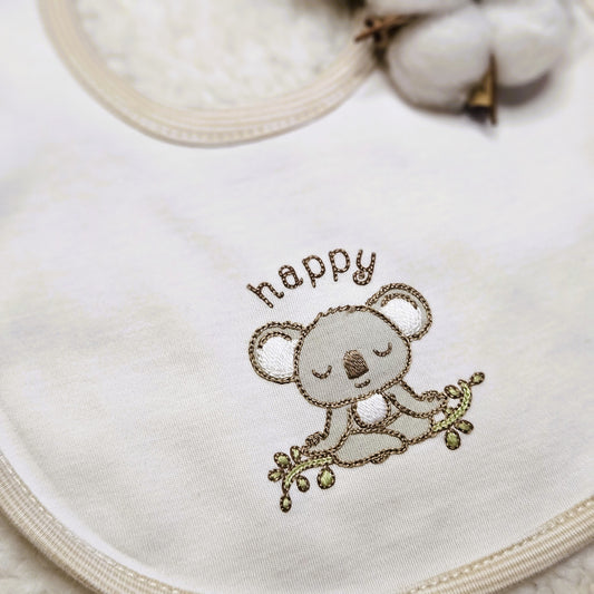 Bib, Happy Koala | Hypoallergenic Baby Bib | joeyscloset.com
