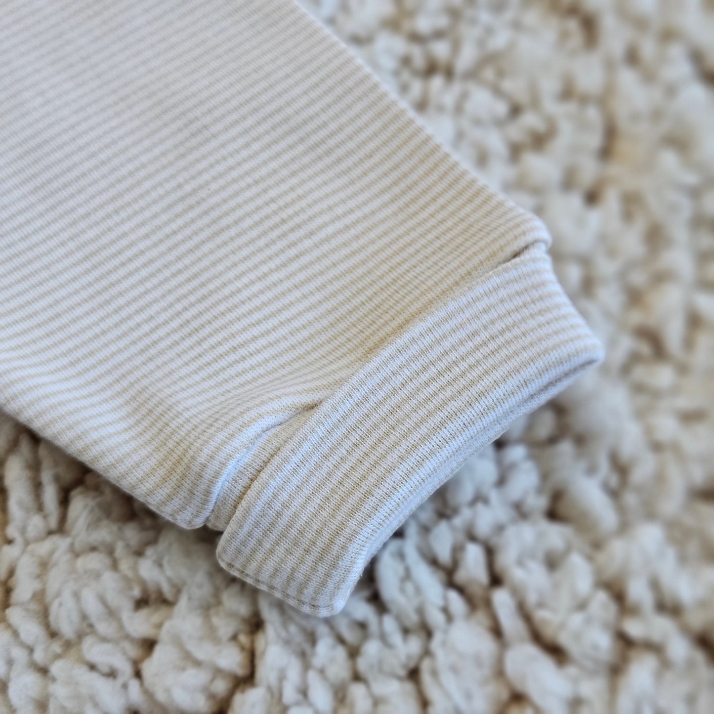 Beige and White Happy Koala Pants in hypoallergenic Pima cotton for baby’s comfort | Joey’s Closet