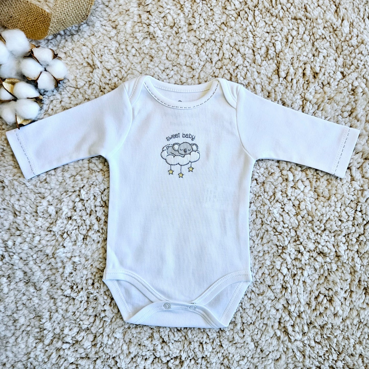 Long Sleeve Hypoallergenic Bodysuit | Sweet Baby by Joey's Closet | joeyscloset.com