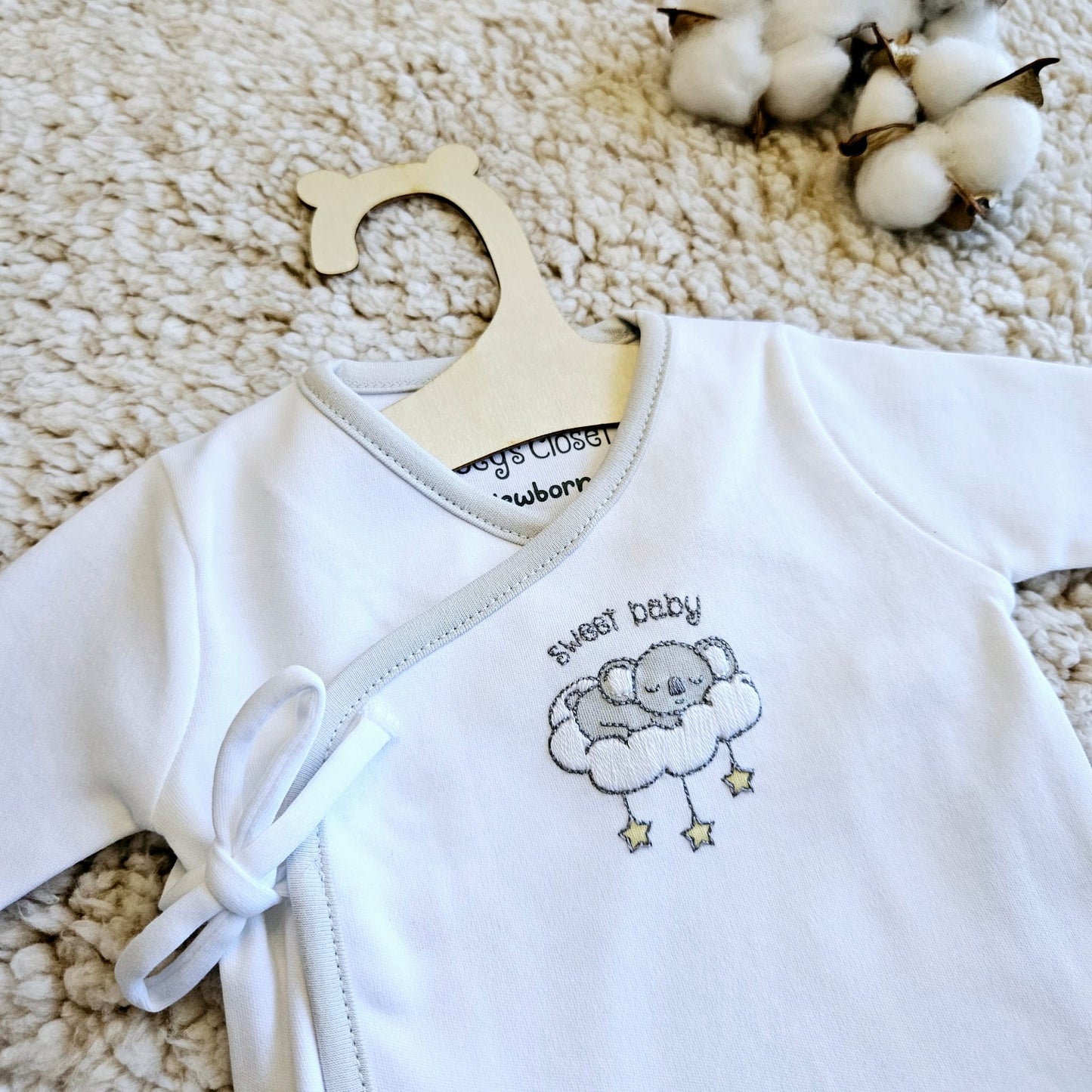 Soft Pima cotton baby clothes | joeyscloset.com | Hypoallergenic newborn jacket