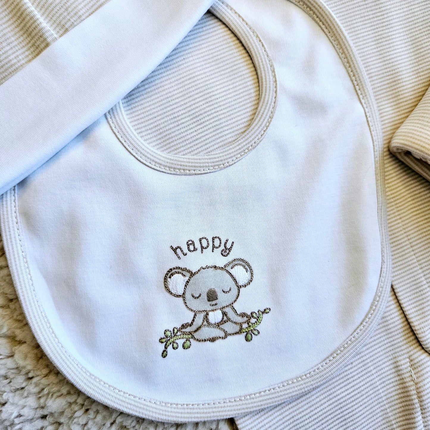 Happy Koala Gift Set in hypoallergenic Pima cotton for baby’s comfort | Joey’s Closet