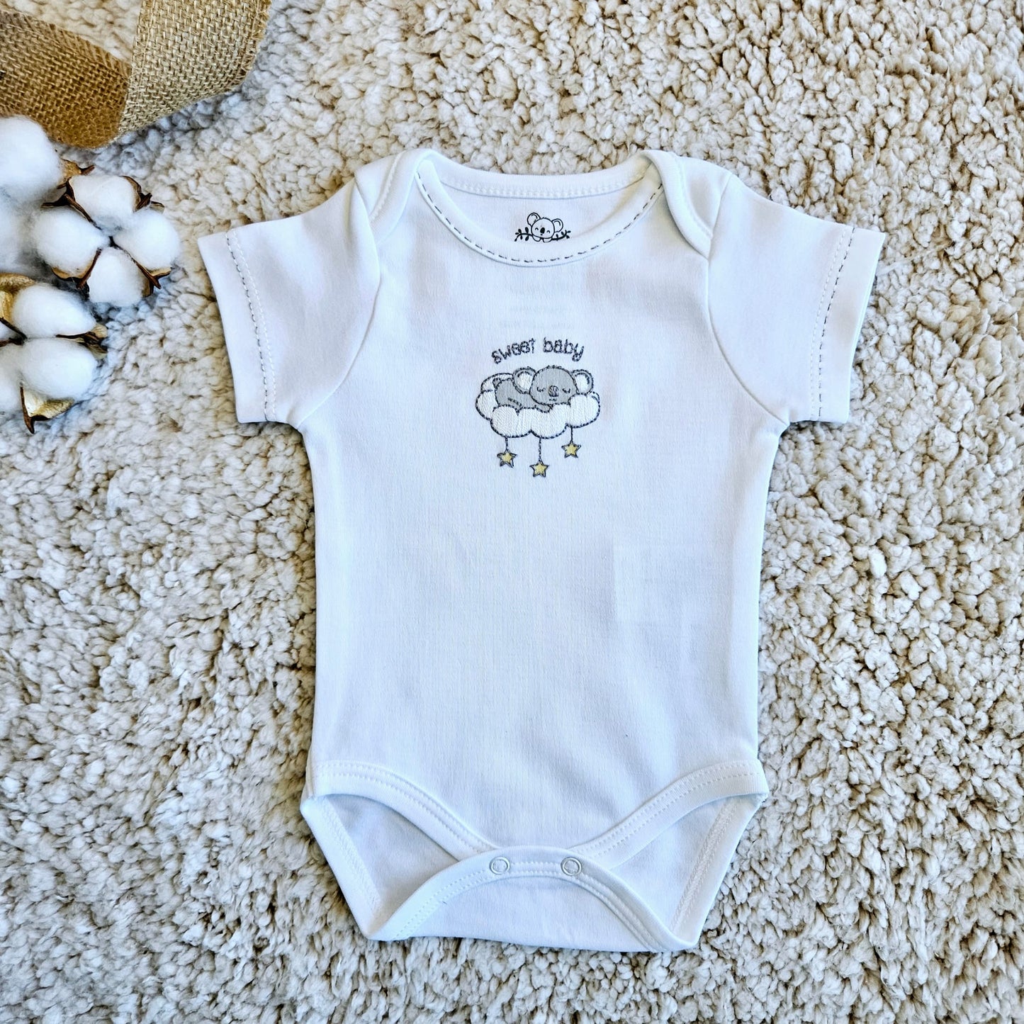 Pima Cotton Short Sleeve Baby Bodysuit | Safe Baby Clothes for Sensitive Skin | Joeyscloset.com